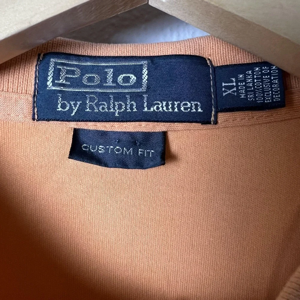 Polo Ralph Lauren Polo Shirt Mens‎ XL Orange Custom Fit Short Sleeve Classic